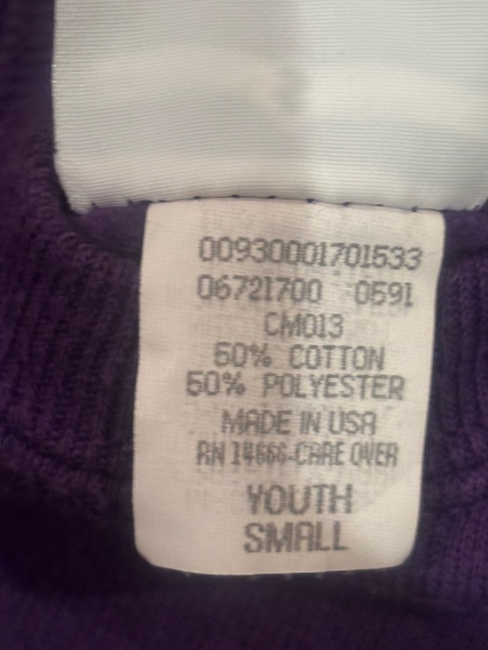 Vintage Lee Made in USA Purple  Palm Tree Graphic Sweatshirt - Picture 4 of 7